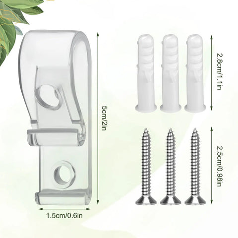 Eight Piece Cord Safety Window Blind Cord Guides For Roller Shades And Bead Chain Systems With Expansion Screws dimensions