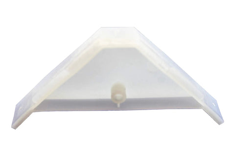 Forty Pack Heavy Duty Cabinet Corner Brackets White Plastic Triangle Braces No Sweat Set Up With Off Center Mounting Holes Rock Solid Furniture Hardware Tough As Nails Diy Shelving Supports