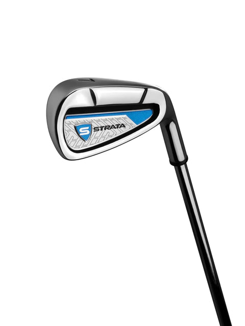 Strata 12 Piece Complete Golf Club Set for Men Right Hand Blue Featuring Irons Designed for Easy Swing Distance and Forgiveness