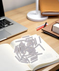 50 White Cylinder Eraser Refills 5x25mm For Mechanical Pencils Top Notch Premium Rubbers on open notebook
