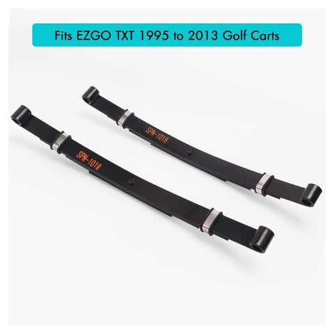 Heavy Duty Golf Cart Rear Leaf Spring Kit With Complete Bushings And Sleeves For Ezgo Txt Gas Electric Carts 1995 2013, black steel springs.