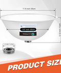 Gulfmew drill dust bowl, transparent silicone dust collector for hole saws; 30 cm diameter, 13 cm tall, 1 pack