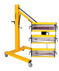 Infrared Paint Dryer 3150W Pro Grade Shortwave Curing Lamp For Auto Body Painting And Car Repair with adjustable yellow stand
