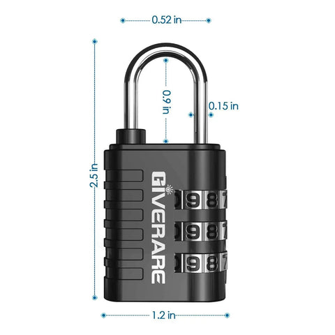 Eight Pack 3 Digit Resettable Padlock Set For Backpacks, Gym, School, Luggage, And Locker Security, Weatherproof Keyless Combination Locks For Fences, Gates, Hasps, And Cases, Built Tough And Easy To Use