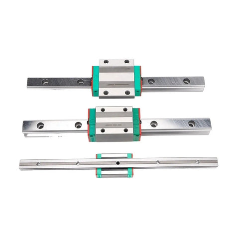 High Precision Linear Guide Rail Kit For Smooth CNC Motion Perfect DIY Projects With Pre Drilled Supports No Maintenance Needed And Low Friction For Ultimate Stability On 500Mm Length., 500mm steel linear guide rail with carriage blocks and predrilled mounting holes