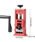Heavy Duty Manual Double Drive Wire Stripper Machine, red, hand cranked, used for wire processing and recycling.