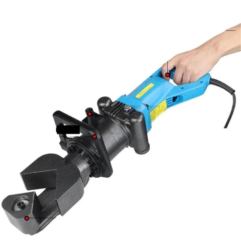 AOXHUGB Hydraulic Rebar Bender For Angle Steel Bending Machine With High Power All Copper Motor in use, showcasing its compact design.