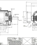 Proven Workhorse 125 Hp Three Phase Electric Motor 1800 Rpm 460 Volt detailed technical drawing with dimensions.