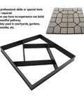 Reusable Concrete Walk Maker For DIY Garden Paths And Patio Pavers Create Stepping Stone Designs For Lawn Yard And Deck 40cm Paver Forms For Concrete Countertops And Outdoor Walkways with black ABS frame and path example