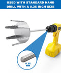 Heavy Duty 3 Inch Stainless Steel Pork Puller Electric Drill Attachment used with 0.35 inch drill for shredding meats.