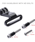 All Metal Bike Handlebar Stem Mount for Action Cameras and Flashlights with M5 shoulder bolts, aluminum CNC machined