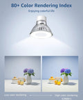 Non Dimmable 4W GU10 LED Light Bulbs 5000K Daylight White For Recessed Track Lighting 6 Pack Bright Flood Beam CRI 80+