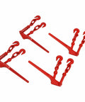 Heavy Duty Lever Chain Binder for Five Sixteenths to Three Eighths Inch Chains, 9200 Lb Working Load Limit, Forged Grab Hooks, G80 Compatible, Four Pack