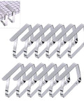 Heavy Duty Outdoor Tablecloth Clips Set Flexible Stainless Steel Picnic Table Clip Holders For Tables Up To Two Inches Thick