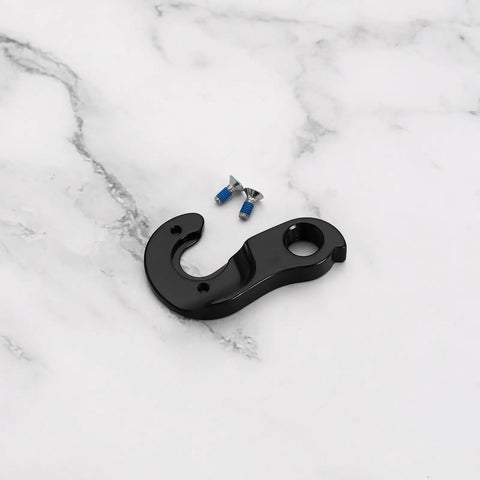Heavy Duty Aluminum Alloy Rear Derailleur Hanger Tail Hook for Trek Road Gravel Bikes, Black Nine Mm Mount with screws