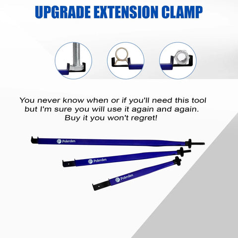 Upgrade Extension Clamp Tool For Tight Spaces with blue design, ideal for nuts, bolts, and hose clamps.