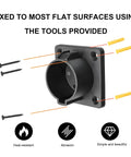 Wall-mounted EV Charger Holder for SAE J1772 Connector with included screws and expansion tools, secure plastic bracket.