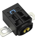 Plug And Play Crash Battery Disconnect Pyrofuse Switch Fits Mercedes Benz B C E Gle Glk Gls M Class 2005 Through 2019 Direct Swap Oem 6802944 02 close-up view of black pyrofuse with metal connectors.
