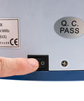 Power button on Eight Slot Coin Sorter and Counter for US Coins, Automatic Money Counter With Eight Tray Bins, High Speed Portable Coin Sorter