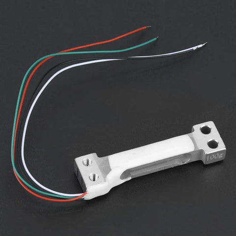 0 To 100 Gram Parallel Beam Load Cell Sensor For Tiny Scales, aluminum alloy structure, wires visible on black background