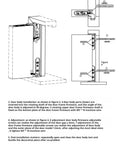 Installation guide for Rock Solid Stainless Steel Concealed Door Hinges Featuring 3D Adjustable Pivot Design for door alignment.