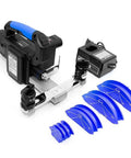 Rechargeable Electric Tubing Bender Tool For Copper And Aluminum Pipe 1/4 To 7/8 Inch with charger and bending guides.