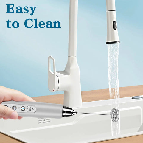 Handheld Milk Frother For Coffee And More Electric Whisk With 3 Speed Adjustable Settings And Stainless Steel Whisks under tap