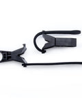 Heavy Duty Hydraulic Bicycle Brake Bleed Kit With DOT Fluid Dual Syringes Quick Connect Hoses Bleed Blocks And Mounts For SRAM Formula Hayes Hope And More, showing black plastic mounts and clips.