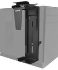 Heavy Duty Under Desk Computer Tower Holder With Slick Swivel Design And Generous Adjustable Fit To Keep Your Badass Gaming Rig Dust Free and workspace organized, black clamp mount with adjustable height.