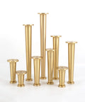 Brass Furniture Feet Set Of 4 With Adjustable Sofa And Cabinet Legs displayed in multiple sizes, for coffee tables and TV stands.