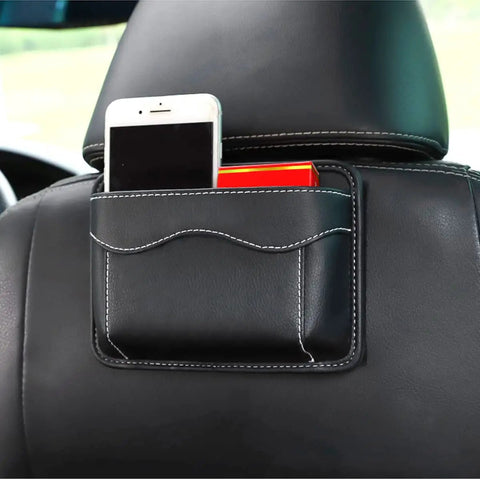 PU Leather Car Seat Gap Organizer Pocket Mini Storage Bag For Auto Door Console And Window Pen And Phone Holder Tray