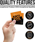 Care Touch Anti-Fog Wipes for Glasses, orange packets, 100 individually wrapped wipes