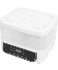 Top Shelf Food Dehydrator With Five Tier Trays And Smart Digital Timer Delivers Effortless 360 Degree Airflow For Drying Beef Jerky Fresh Fruits Crispy Veggies And Weekend Batch Snacks On 160 Watt Us Plug 110V, showing five clear trays and digital control panel.
