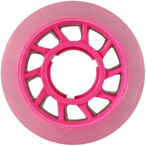 Poison Savant Skate Wheels Pink 4 Pack 59mm x 38mm, Oversized Core For Faster Roll And Lighter Feel, Plush Poison Urethane
