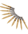 Cool Set Of 10 Pieces Engraver Bits With Coated Carbide And 30 Degree Tips, 3.175mm shank for CNC router wood plastic carving.