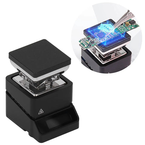 Compact Mini Hot Plate Welding Preheat Station With 30x30mm Heating Area Tower Style Design OLED Display Dual Button Control Stable Feet