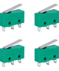 KW4 3Z 3 Miniature Microswitch With Green IP40 Waterproof Housing Tripod Roller SPDT NO NC 5A At 250VAC, 4 views