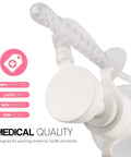 Close-up of Reusable Vaginal Cleansing System For Women, 300ml Capacity, Clear Nozzle Douche, Latex Free, BPA Free, Non Toxic features.