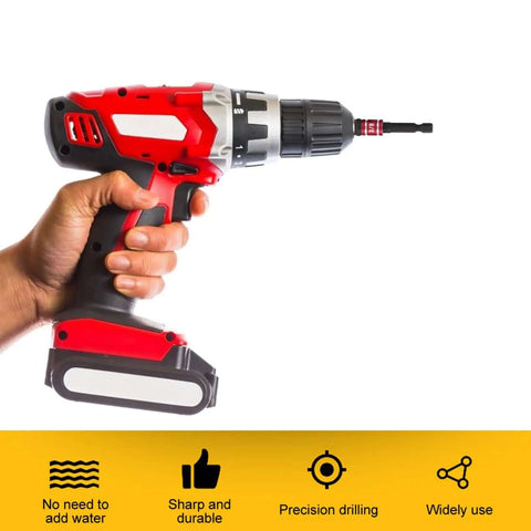 Heavy Duty Steel Socket Adapter Kit Ratcheting Drill Conversion Tool Locking Pin Rings For Mechanics Expanding Sockets Securely To Crush Tight Stubborn Jobs In Style. red drill with 3/8 adapter