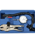 1 Inch Dial Indicator Disc And Rotor Gage With 0.001 Inch Readout And 360 Degree Flexible Stem in a blue case
