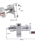 Double Bearing Live Center With Adjustable Revolving Head for mini lathe, showing dimensions and telescopic taper metal design