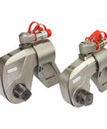 Heavy Duty Hydraulic Torque Wrench One Inch Square Drive Seven Hundred Bar Pressure Never Jam Design, slim neck for tight spaces.