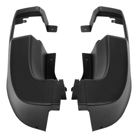 Upgrade Your 2015‑2024 Ford Transit Passenger Van With This Awesome Rear Bumper Cover And Side End Cap Protection Kit. Super Durable Stuff Fits Every 150, 250, Or 350 Model Perfectly For A Snazzy Look Plus Extra Safety With Reflector Included. black ABS rear bumper cover and side end caps for Ford Transit 150/250/350