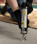 Applying Premium Textured Concrete Elastomeric Pro Grade Filler And Sealant 12 Pack For Cracks And Joints Weatherproof Gray