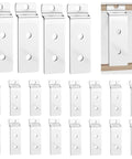 Twenty Pack Slatwall Mount Backplates For Metal Wall Panels Heavy Duty Steel Brackets With Three Pre Drilled Holes For Easy Secure Displays Slatwall Compatible Silver