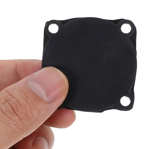 Three Pack Rubber Pressure Switch Gaskets For Air Compressors, Wear-Resistant Seal Pads, Leakproof Switch Seals, Go-To Replacement Spare Parts For Air Pumps And DIY Compressor Repairs, black rubber gasket close-up