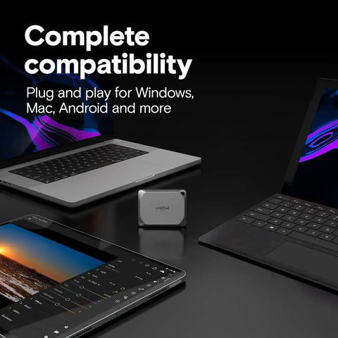X9 Pro 1TB Portable SSD With Lightning Fast 1050 MB Per Second Read And Write USB C 3 Point 2 External Drive with devices