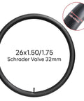 26x1.50 To 1.75 Bike Inner Tube With Schrader Valve For 26 Inch Road Mountain City And Cruiser Bikes, circle shape with valve