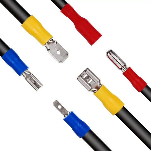 All In One 280 Pc Wire Terminal Crimp Connectors Kit Insulated Waterproof Spade Set For 22-10 AWG Copper PVC Tinplate Color Coded