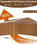 10x12 Ft Heavy Duty Metal Outdoor Storage Shed With Lockable Sliding Door Windows And Ventilation Weatherproof Garden Shed